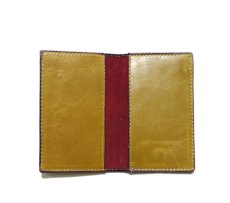 画像6: "JUTTA NEUMANN" Leather Card Case with Change Parse　color : Mustard / Brick Red (6)