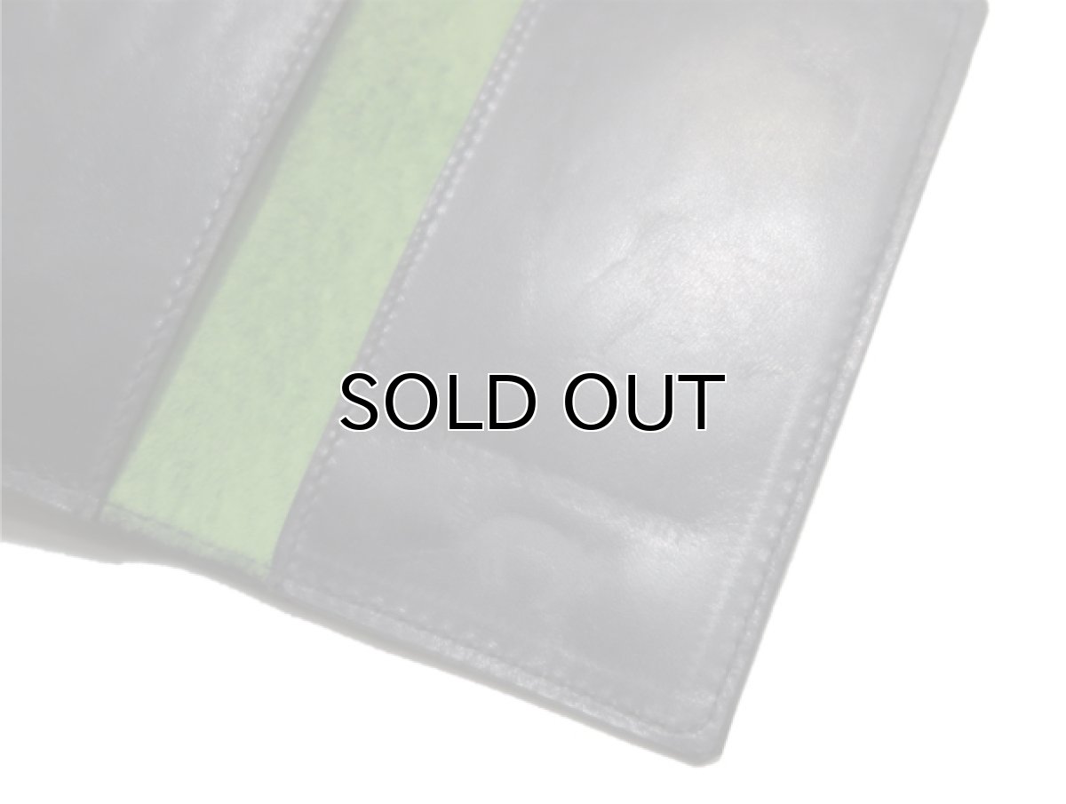 画像8: "JUTTA NEUMANN" Leather Card Case with Change Parse color : Charcoal / Yellow Green (8)