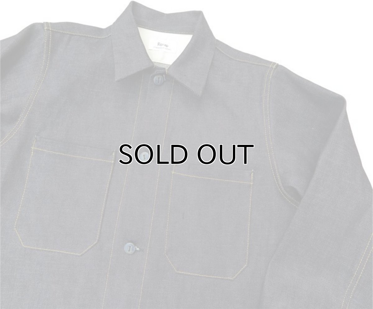 画像4: Riprap "DENIM SHIRTS WITH CERAMIC BUTTON"  color : INDIGO size : MEDIUM (4)
