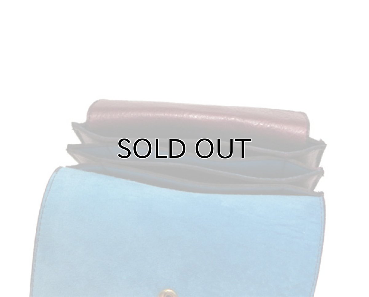 画像7: "JUTTA NEUMANN" Leather Wallet "the Waiter's Wallet" Medium Size　color : Burgundy / Turquoise Blue (7)