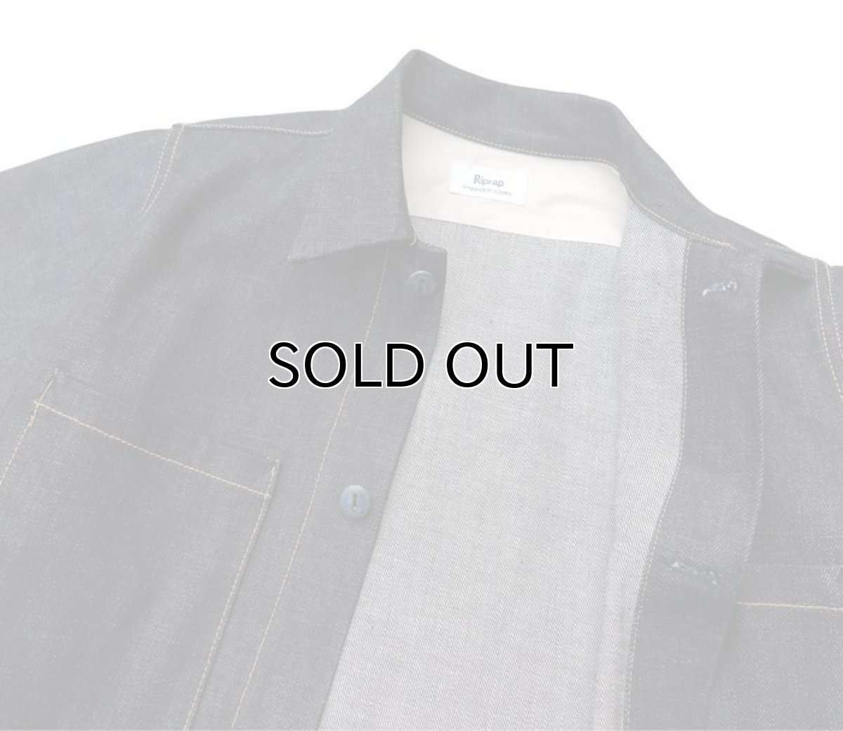 画像5: Riprap "DENIM SHIRTS WITH CERAMIC BUTTON"  color : INDIGO size : MEDIUM (5)