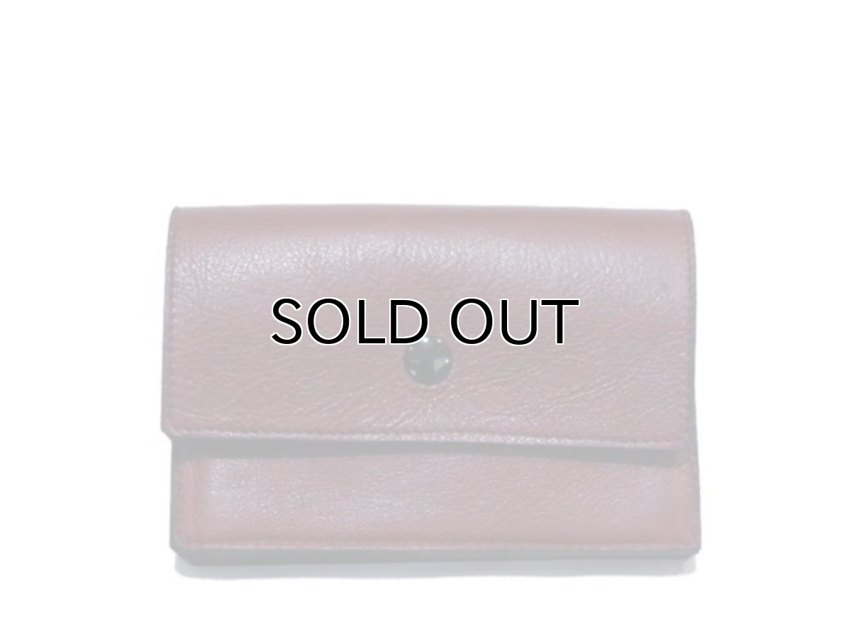 画像2: "JUTTA NEUMANN" Leather Wallet "the Waiter's Wallet" Medium Size　color : Burgundy / Turquoise Blue (2)