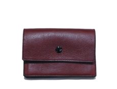 画像2: "JUTTA NEUMANN" Leather Wallet "the Waiter's Wallet" Medium Size　color : Burgundy / Turquoise Blue (2)