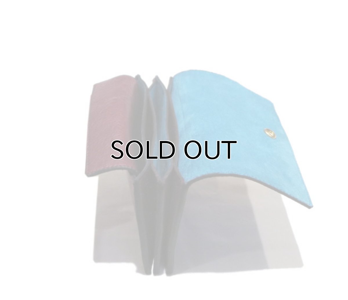 画像8: "JUTTA NEUMANN" Leather Wallet "the Waiter's Wallet" Medium Size　color : Burgundy / Turquoise Blue (8)