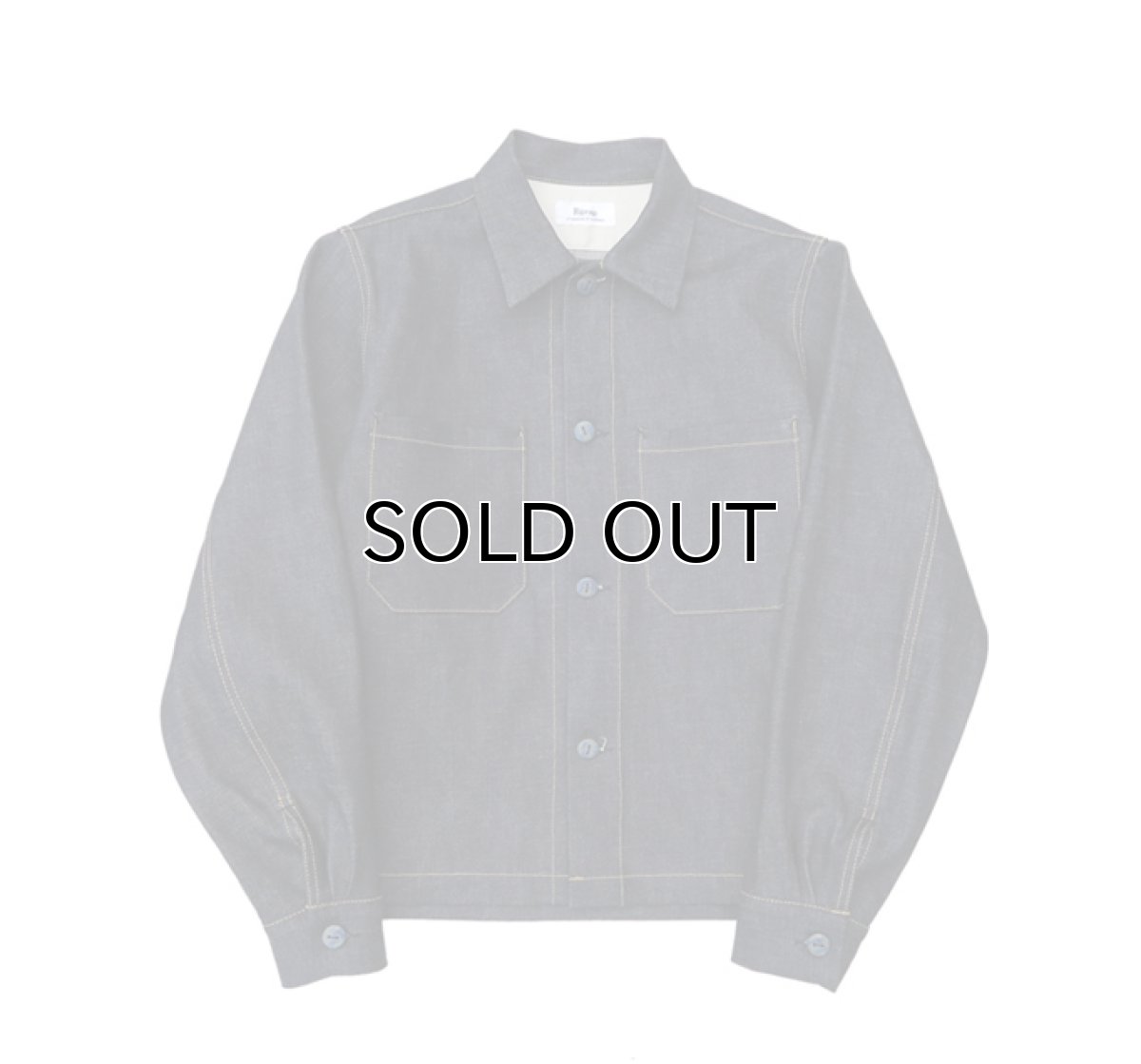 画像2: Riprap "DENIM SHIRTS WITH CERAMIC BUTTON"  color : INDIGO size : MEDIUM (2)