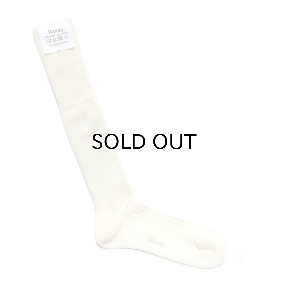 画像2: Riprap "NZ MERINO LONG HOSE SOCKS" color : WHITE size FREE (25~27cm) (2)