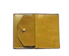 画像5: "JUTTA NEUMANN" Leather Card Case with Change Parse　color : Mustard / Dusty Blue (5)
