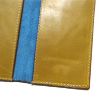 画像8: "JUTTA NEUMANN" Leather Card Case with Change Parse　color : Mustard / Dusty Blue (8)