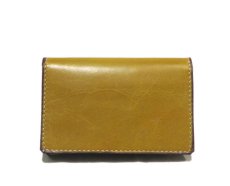 画像3: "JUTTA NEUMANN" Leather Card Case with Change Parse　color : Mustard / Dusty Blue (3)