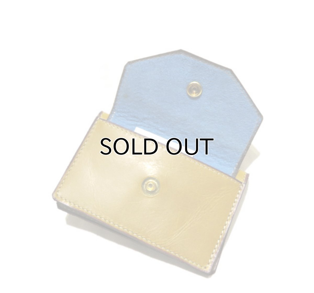 画像9: "JUTTA NEUMANN" Leather Card Case with Change Parse　color : Mustard / Dusty Blue (9)