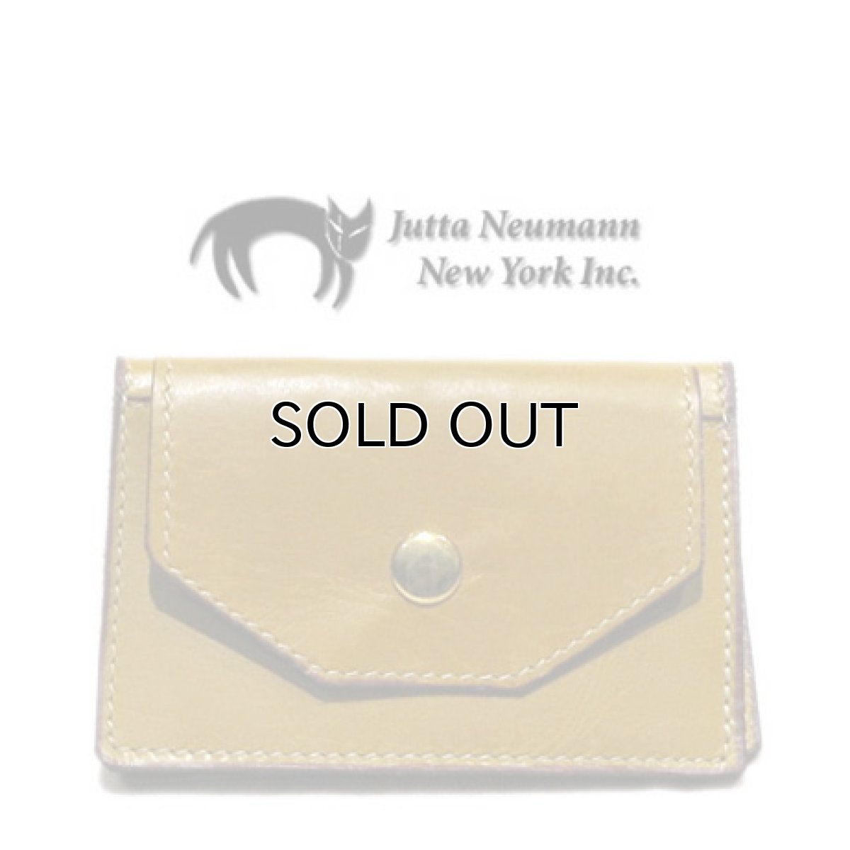 画像1: "JUTTA NEUMANN" Leather Card Case with Change Parse　color : Mustard / Dusty Blue (1)