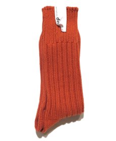 画像2: decka quality socks "HEAVY WAIGHT PLAIN SOCKS"　made in JAPAN　ONE SIZE　color : ORANGE (2)