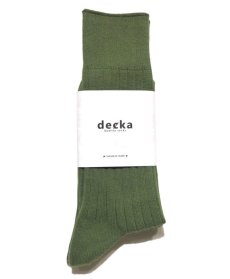 画像2: decka quality socks "144N PLAIN SOCKS"　made in JAPAN　ONE SIZE　color : GREEN (2)