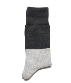 画像3: decka quality socks "MIDDLE GUAGE BICOLOR SOCKS"　made in JAPAN　ONE SIZE　color : BLACK / GREY (3)