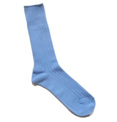 画像3: decka quality socks "144N PLAIN SOCKS"　made in JAPAN　ONE SIZE　color : SAX (3)