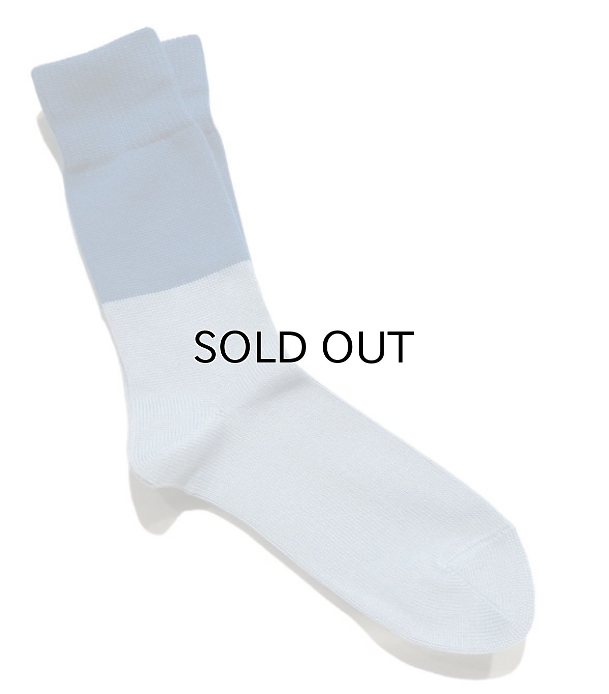 画像4: decka quality socks "MIDDLE GUAGE BICOLOR SOCKS" made in JAPAN ONE SIZE color : BLUE / SAX (4)