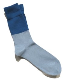 画像4: decka quality socks "MIDDLE GUAGE BICOLOR SOCKS"　made in JAPAN　ONE SIZE　color : BLUE / SAX (4)
