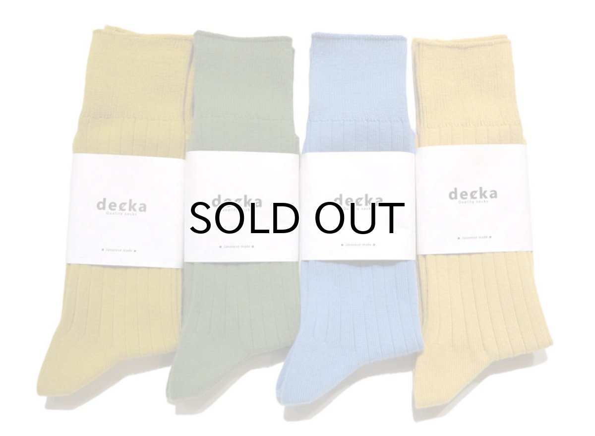 画像5: decka quality socks "144N PLAIN SOCKS" made in JAPAN ONE SIZE color : YELLOW (5)