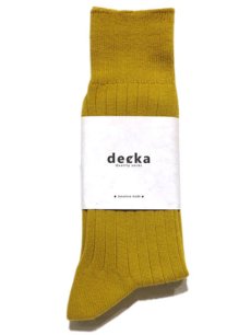 画像1: decka quality socks "144N PLAIN SOCKS"　made in JAPAN　ONE SIZE　color : YELLOW (1)