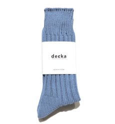 画像2: decka quality socks "HEAVY WAIGHT PLAIN SOCKS"　made in JAPAN　ONE SIZE　color : SAX (2)