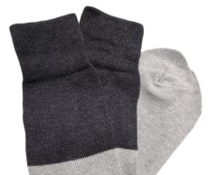 画像5: decka quality socks "MIDDLE GUAGE BICOLOR SOCKS"　made in JAPAN　ONE SIZE　color : BLACK / GREY (5)