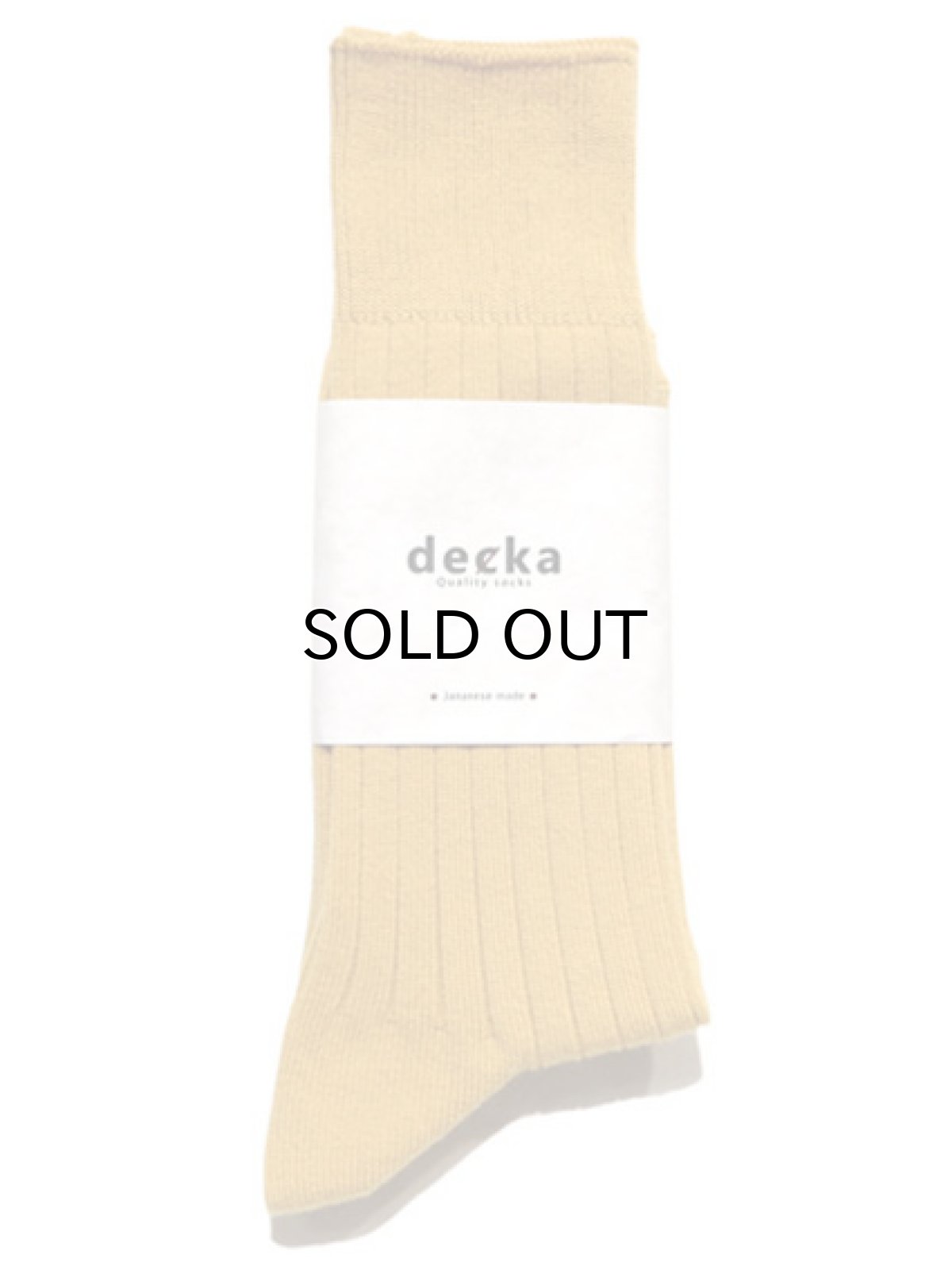 画像1: decka quality socks "144N PLAIN SOCKS"　made in JAPAN　ONE SIZE　color : BANANA (1)