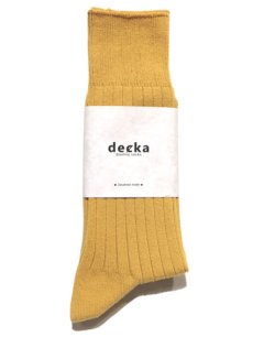 画像1: decka quality socks "144N PLAIN SOCKS"　made in JAPAN　ONE SIZE　color : BANANA (1)