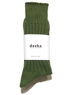 画像1: decka quality socks "HEAVY WAIGHT PLAIN SOCKS"　made in JAPAN　ONE SIZE　color : GREEN (1)