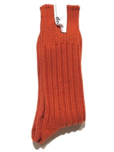 画像1: decka quality socks "HEAVY WAIGHT PLAIN SOCKS"　made in JAPAN　ONE SIZE　color : ORANGE (1)