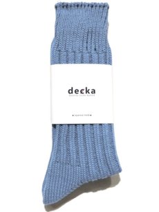 画像1: decka quality socks "HEAVY WAIGHT PLAIN SOCKS"　made in JAPAN　ONE SIZE　color : SAX (1)
