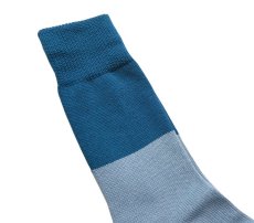 画像5: decka quality socks "MIDDLE GUAGE BICOLOR SOCKS"　made in JAPAN　ONE SIZE　color : BLUE / SAX (5)