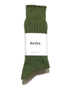画像2: decka quality socks "HEAVY WAIGHT PLAIN SOCKS"　made in JAPAN　ONE SIZE　color : GREEN (2)