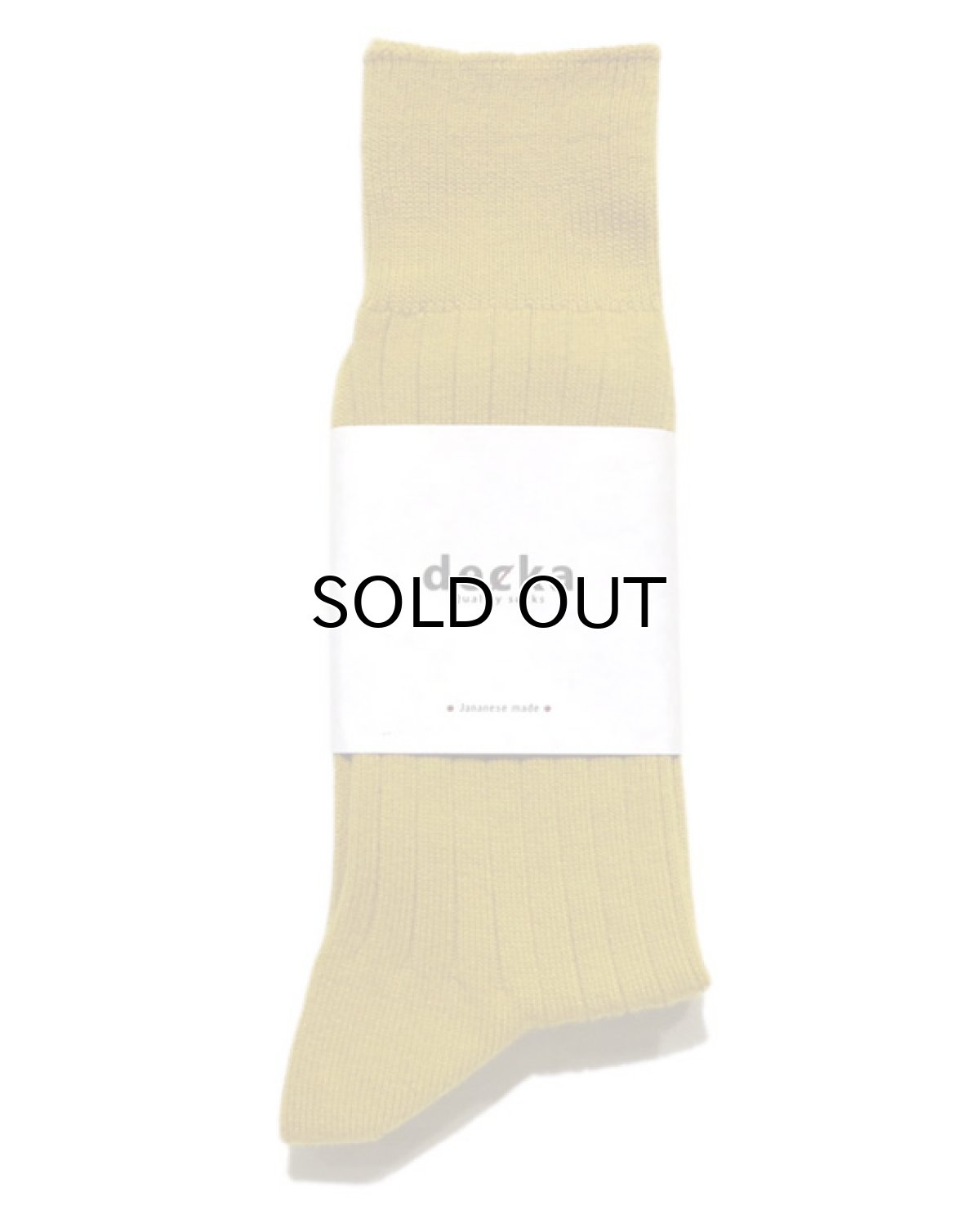画像2: decka quality socks "144N PLAIN SOCKS" made in JAPAN ONE SIZE color : YELLOW (2)