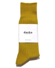 画像2: decka quality socks "144N PLAIN SOCKS"　made in JAPAN　ONE SIZE　color : YELLOW (2)