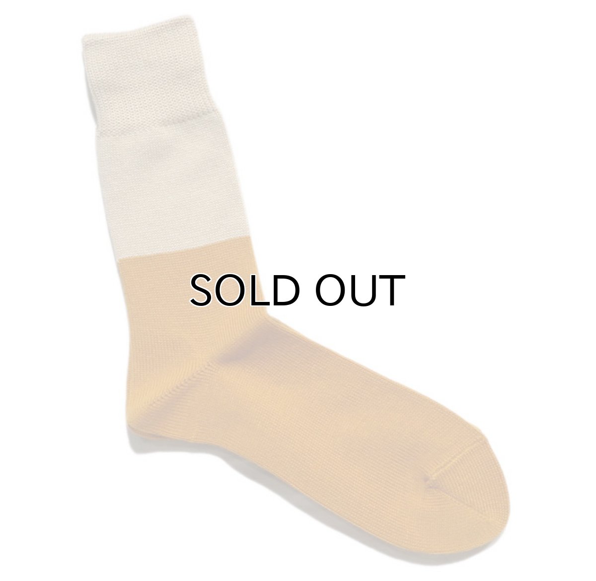 画像4: decka quality socks "MIDDLE GUAGE BICOLOR SOCKS"　made in JAPAN　ONE SIZE　color : BEIGE / ORANGE (4)