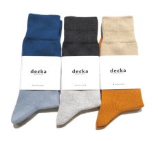 画像6: decka quality socks "MIDDLE GUAGE BICOLOR SOCKS"　made in JAPAN　ONE SIZE　color : BLUE / SAX (6)
