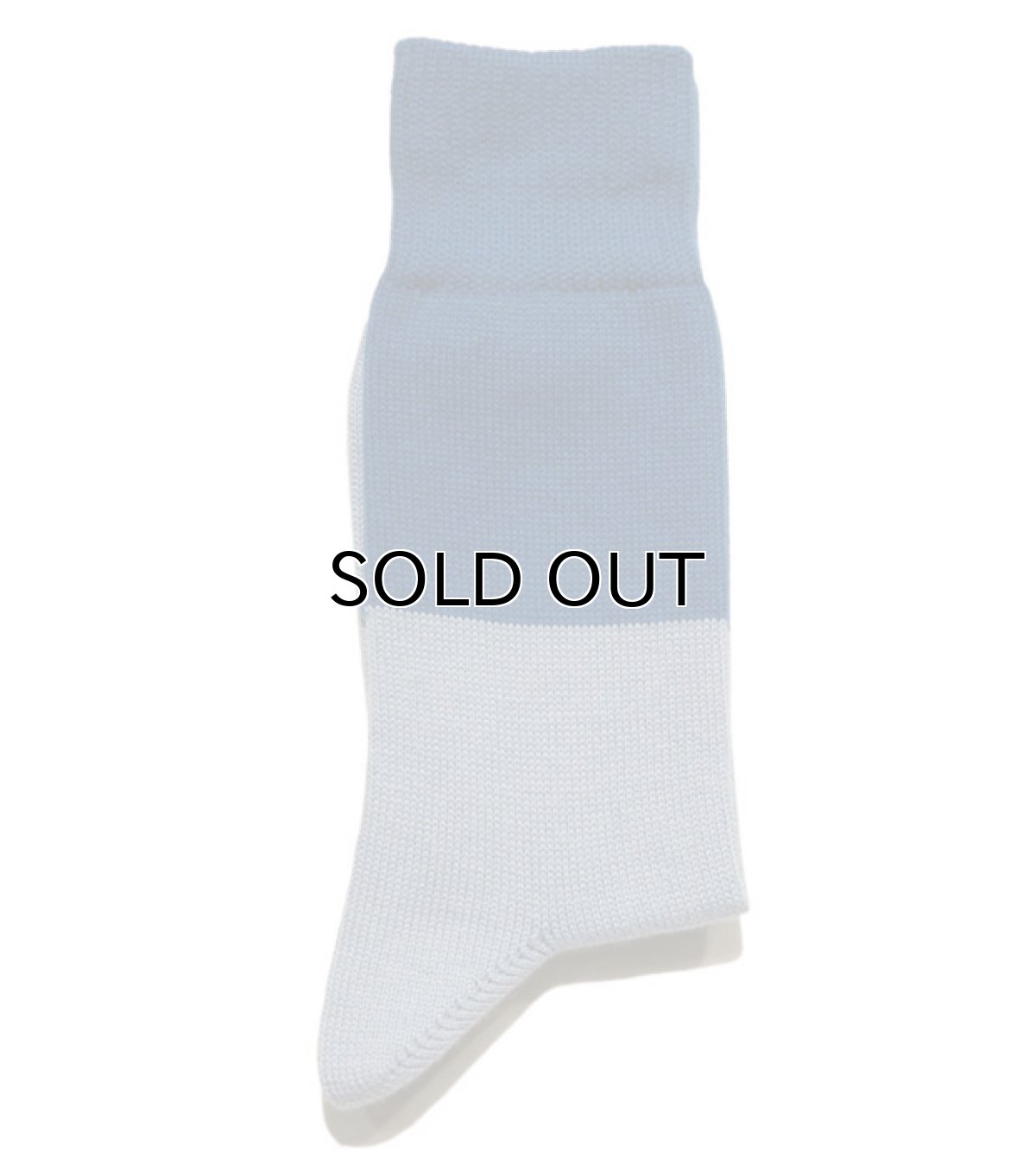 画像3: decka quality socks "MIDDLE GUAGE BICOLOR SOCKS" made in JAPAN ONE SIZE color : BLUE / SAX (3)