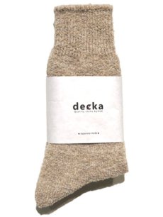 画像1: decka quality socks "WOOL BOUCLE SOCKS"　made in JAPAN　ONE SIZE　color : BEIGE (1)