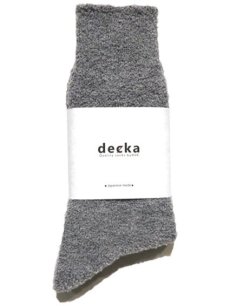 画像1: decka quality socks "WOOL BOUCLE SOCKS"　made in JAPAN　ONE SIZE　color : GREY (1)