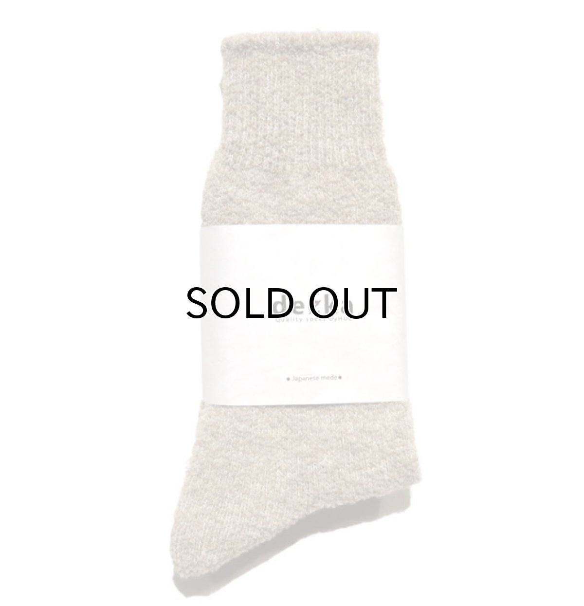 画像2: decka quality socks "WOOL BOUCLE SOCKS"　made in JAPAN　ONE SIZE　color : BEIGE (2)