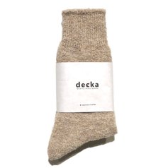 画像2: decka quality socks "WOOL BOUCLE SOCKS"　made in JAPAN　ONE SIZE　color : BEIGE (2)