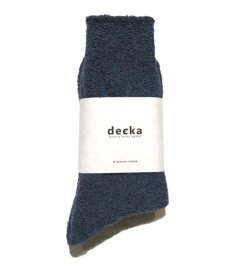 画像2: decka quality socks "WOOL BOUCLE SOCKS"　made in JAPAN　ONE SIZE　color : BLUE (2)