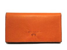 画像3: "JUTTA NEUMANN" Leather Wallet "the Waiter's Wallet"  color : Orange / Turquoise 長財布 (3)