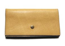 画像2: "JUTTA NEUMANN" Leather Wallet "the Waiter's Wallet"  color : Camel Shine / Lt.Blue　長財布 (2)