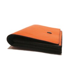 画像4: "JUTTA NEUMANN" Leather Wallet "the Waiter's Wallet"  color : Orange / Turquoise 長財布 (4)