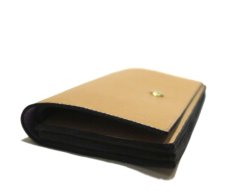 画像4: "JUTTA NEUMANN" Leather Wallet "the Waiter's Wallet"  color : Camel Shine / Lavender　長財布 (4)