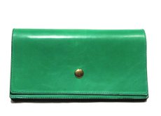 画像2: "JUTTA NEUMANN" Leather Wallet "the Waiter's Wallet"  color : Kelly Green / Olive 長財布 (2)