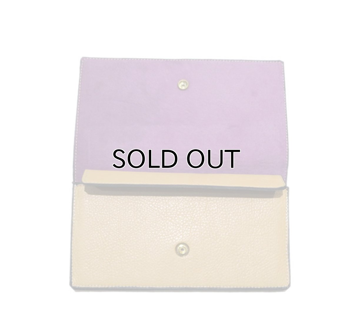 画像5: "JUTTA NEUMANN" Leather Wallet "the Waiter's Wallet"  color : Camel Shine / Lavender 長財布 (5)