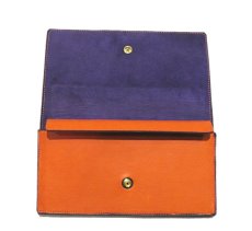 画像5: "JUTTA NEUMANN" Leather Wallet "the Waiter's Wallet"  color : Orange / Purple 長財布 (5)