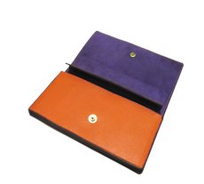 画像6: "JUTTA NEUMANN" Leather Wallet "the Waiter's Wallet"  color : Orange / Purple 長財布 (6)